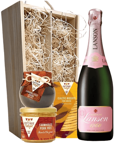 Lanson Rose Champagne Hamper