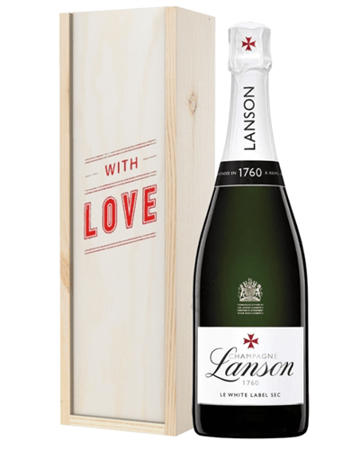 Lanson White Label Champagne Valentines Day Gift