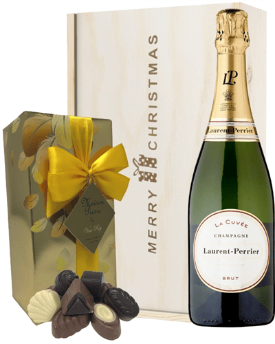 Laurent Perrier Christmas Champagne and Chocolates Gift Box