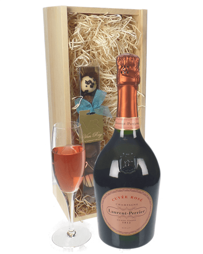 Laurent Perrier Rose Champagne and Chocolates Gift Set