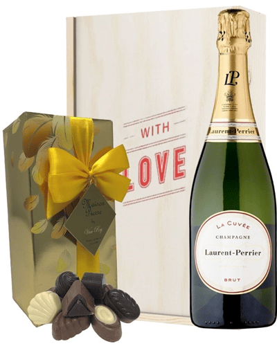 Laurent Perrier Valentines Champagne and Chocolates Gift Box
