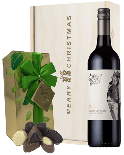Limestone Coast Cabernet Sauvignon Red Wine  Christmas Wine and Chocolate Gift Box