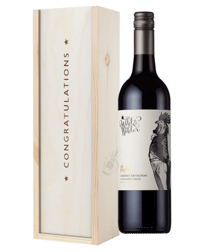 Limestone Coast Cabernet Sauvignon Red Wine Congratulations Gift In Wooden Box