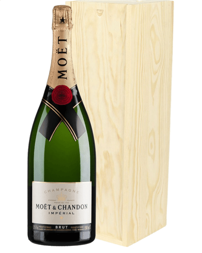 Moet & Chandon Champagne Magnum 150cl in Wooden Gift Box