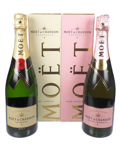 Moet And Chandon Champagne Two Bottle Gift Box Moet And Moet Rose