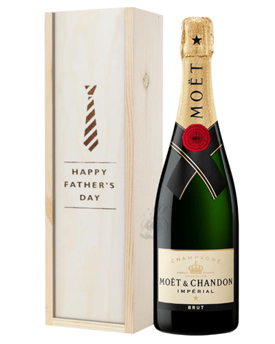 Moet et Chandon Champagne Fathers Day Gift In Wooden Box