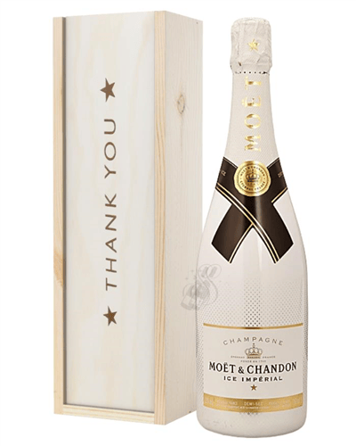 Moet Ice Imperial Champagne Thank You Gift In Wooden Box