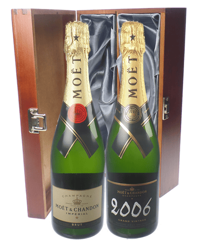 Moet NV and Vintage Champagne Twin Luxury Gift