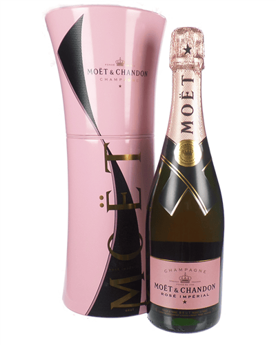 Moet Rose Black Unfurl Gift Box