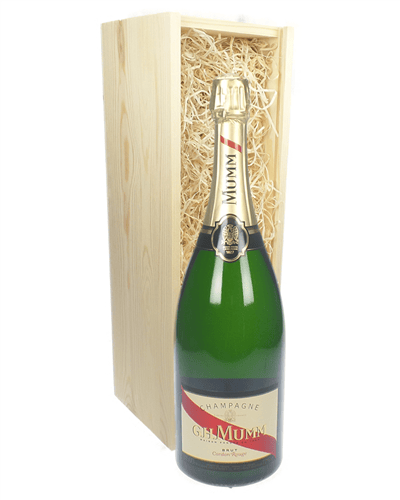 Mumm Champagne Magnum 150cl in Wooden Gift Box