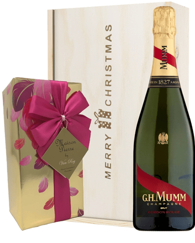 Mumm Christmas Champagne and Chocolates Gift Box