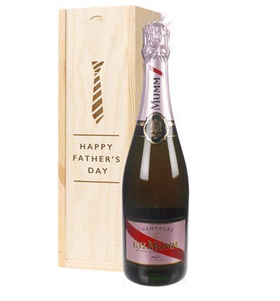 Mumm Rose Champagne Fathers Day Gift In Wooden Box