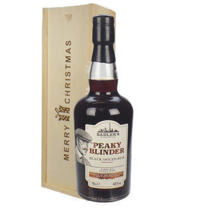 Peaky Blinder Spiced Rum Christmas Gift In Wooden Box