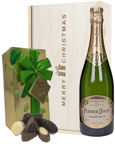 Perrier Jouet Christmas Champagne and Chocolates Gift Box