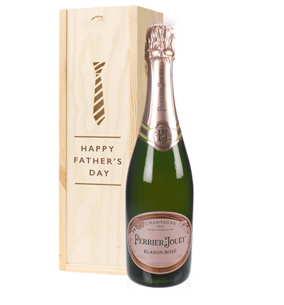 Perrier Jouet Rose Champagne Fathers Day Gift In Wooden Box