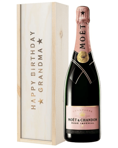 Pink Champagne Birthday Gift For Grandma