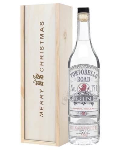 Portobello Road Gin Christmas Gift In Wooden Box