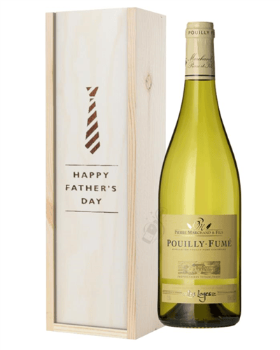 Pouilly Fume White Wine Fathers Day Gift In Wooden Box
