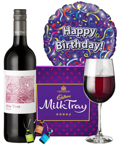 Red Wine And Chocolates Birthday Gift