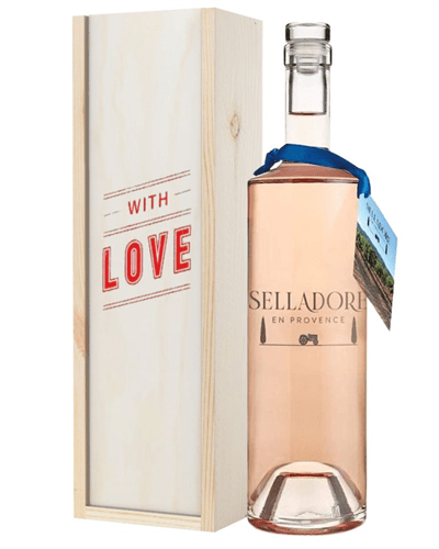 Selladore Rose Wine Valentines With Love Special Gift Box