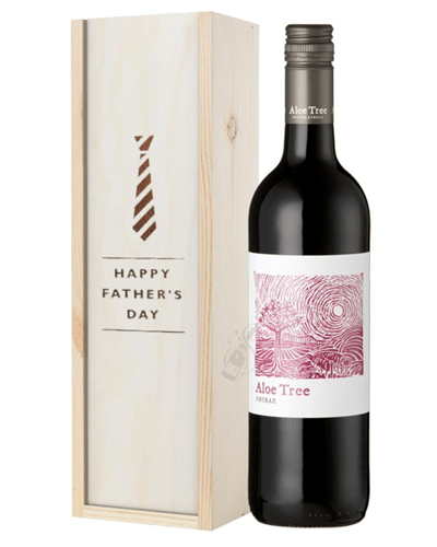South African Shiraz Red Wine Fathers Day Gift in Wooden Box