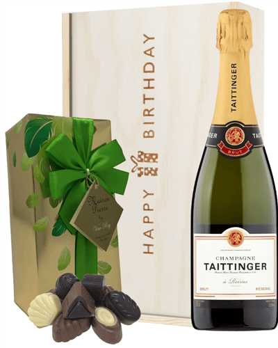 Taittinger Champagne and Chocolates Birthday Gift Box