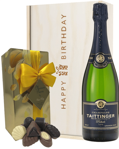 Taittinger Prelude Champagne and Chocolates Birthday Gift Box