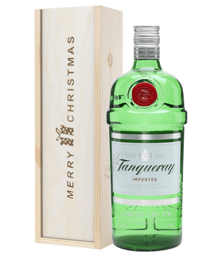 Tanqueray Gin Christmas Gift In Wooden Box