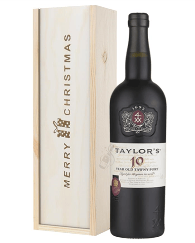 Taylors 10 Year Old Port Christmas Gift In Wooden Box