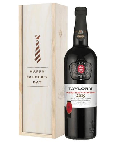 Taylors Late Bottled Vintage Port Fathers Day Gift In Wooden Box