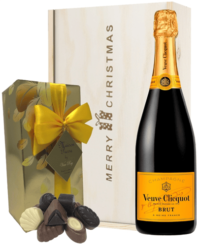 Veuve Clicquot Christmas Champagne and Chocolates Gift Box