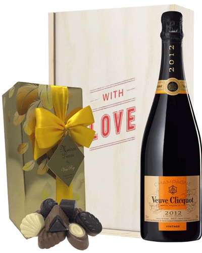 Veuve Clicquot Vintage Valentines Champagne and Chocolates Gift Box