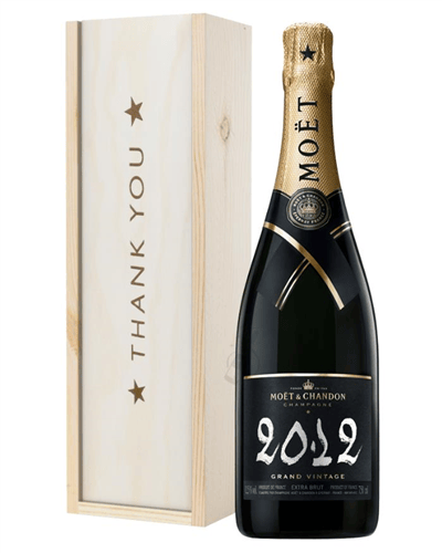 Moet et Chandon Vintage Thank You Gift In Wooden Box