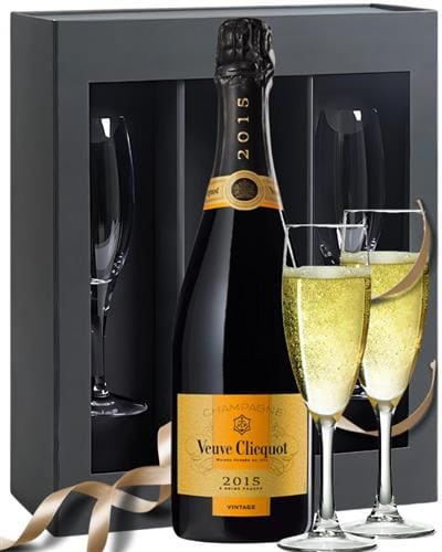 Veuve Vintage Champagne Gift Set With Flute Glasses