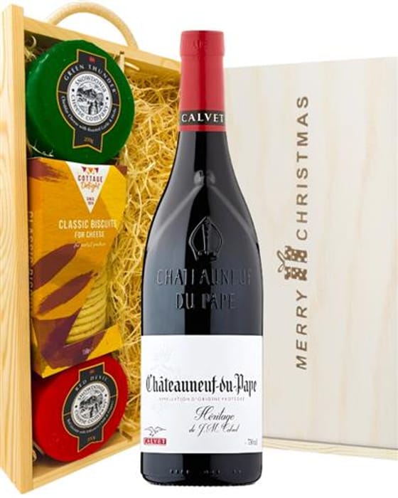 Chateauneuf Du Pape Wine and Cheese Christmas Hamper