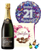 21st Birthday Champagne And Chocolates Gift