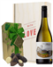 Australian Chardonnay White Wine Valentines Wine and Chocolate Gift Box