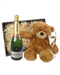 Bollinger Champagne and Teddy Bear Gift Basket