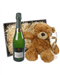 Bollinger Grande Annee Champagne and Teddy Bear Gift Basket
