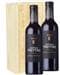 Bordeaux Two Bottle Wine Gift in Wooden Box