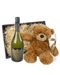 Dom Perignon Champagne and Teddy Bear Gift Basket