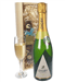 English Sparkling Wine and Chocolates Gift Set in Wooden Box