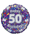 Happy 50th Birthday Helium Balloon Gift