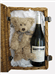Hawkes Bay Chardonnay Wine and Teddy Bear Gift Basket