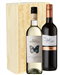 Italian Mixed Two Bottle Wine Gift in Wooden Box