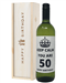 Keep Calm You Are 50 White Wine Birthday Gift