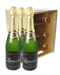 Lanson Champagne Six Bottle Wooden Crate