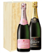 Lanson Mixed Two Bottle Champagne Gift in Wooden Box