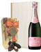 Lanson Rose Champagne and Chocolate Gift Set