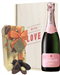Lanson Rose Valentines Champagne and Chocolates Gift Box